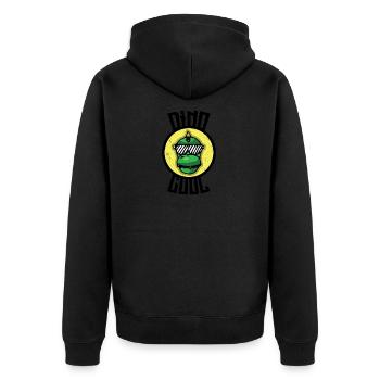 Dinosaurs are cool kids - Unisex Premium Organic Zip Hoodie - black - Back - Nico (187cm)