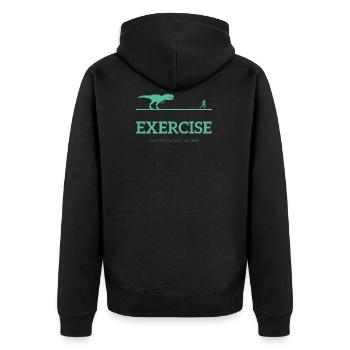 T-shirt de formation - Courir - Sport - Drôle - Veste à capuche bio Premium Unisexe - noir - Dos - Nico (187cm)