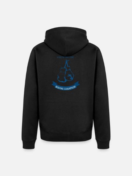 Boxen - Boxhandschuh - Champion - Boxer - Geschenk - Unisex Premium Bio Zip Hoodie - Schwarz