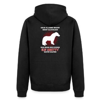 poney Shetland Shetty - Veste à capuche bio Premium Unisexe - noir - Dos - Nico (187cm)