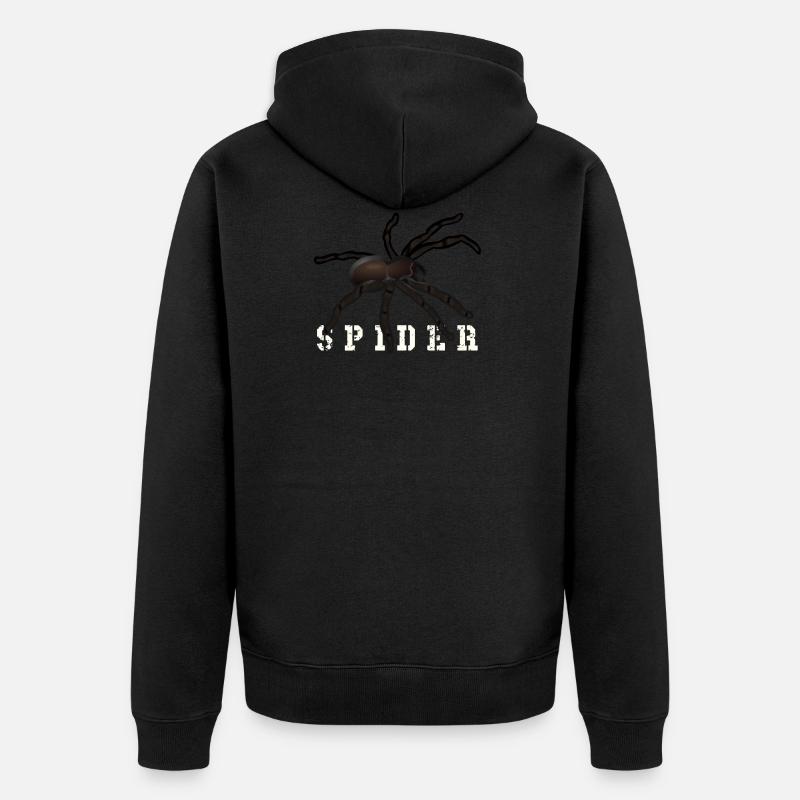 araignée - Veste à capuche bio Premium Unisexe - noir
