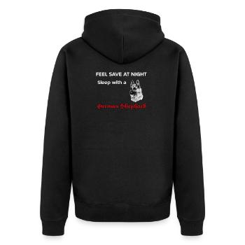 berger allemand - Veste à capuche bio Premium Unisexe - noir - Dos - Nico (187cm)