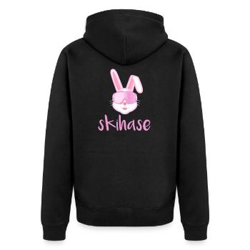 Skihase, Afterski, vacances d'hiver, le ski - Veste à capuche bio Premium Unisexe - noir - Dos - Nico (187cm)