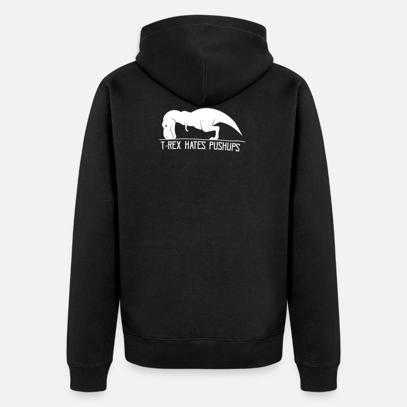 T-Rex n'aime pas tractions - Veste à capuche bio Premium Unisexe - noir