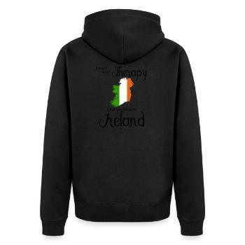 I Do not Need Therapy J'ai juste besoin d'aller en Irlande - Veste à capuche bio Premium Unisexe - noir - Dos - Nico (187cm)