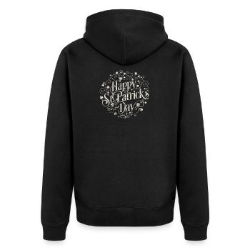 Bonne Saint Patrick T-shirt vintage cadeau - Veste à capuche bio Premium Unisexe - noir - Dos - Nico (187cm)