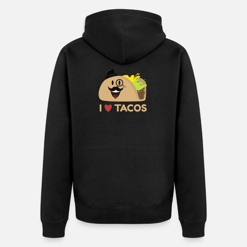 J'aime les tacos - Veste à capuche bio Premium Unisexe - noir