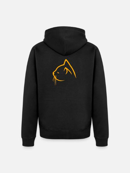 Cats Catstyle cat face - Unisex Premium Organic Zip Hoodie - black