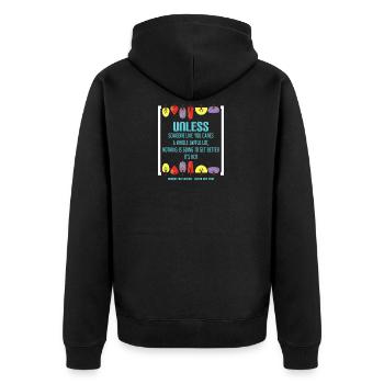 MARCH FOR SCIENCE - EARTH DAY - EARTH DAY - Unisex Premium Organic Zip Hoodie - black - Back - Nico (187cm)