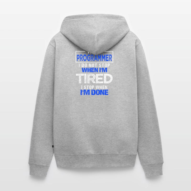 Progammierer Geschenk Programmiererin Developer Unisex Premium Bio Zip Hoodie