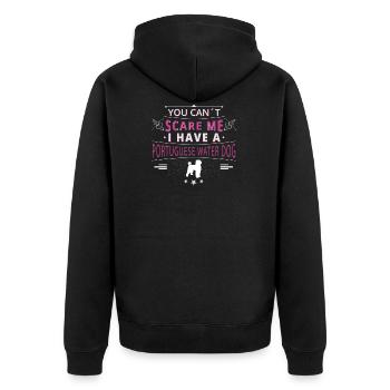 Chien d'eau portugais peur - Veste à capuche bio Premium Unisexe - noir - Dos - Nico (187cm)