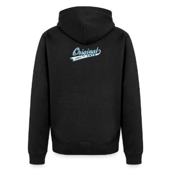 Original since 1979 Gift, Gift Idea, Gift - Unisex Premium Organic Zip Hoodie - black - Back - Nico (187cm)