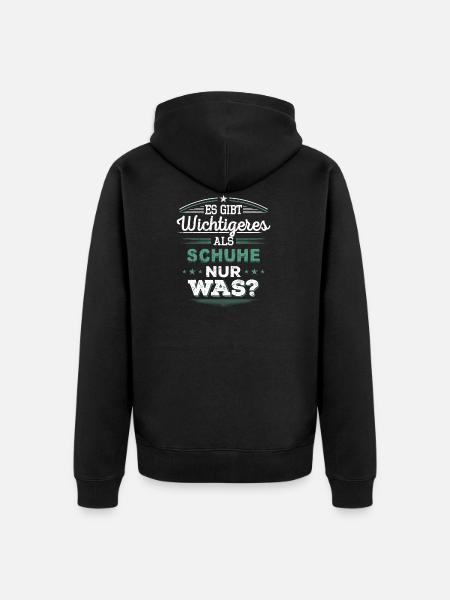 Schuhe - Unisex Premium Bio Zip Hoodie - Schwarz