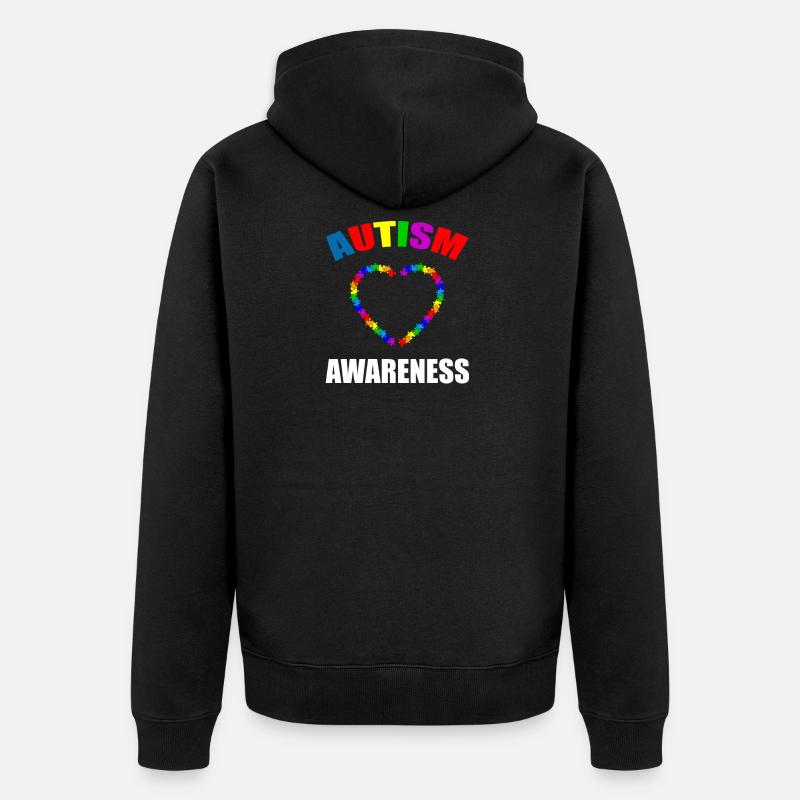 Autism Awareness - Veste à capuche bio Premium Unisexe - noir