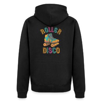 Roller Disco Roller Skate Party 80s Cadeau - Veste à capuche bio Premium Unisexe - noir - Dos - Nico (187cm)