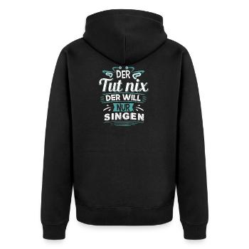 Il ne veut pas chanter, chanteur - Veste à capuche bio Premium Unisexe - noir - Dos - Nico (187cm)