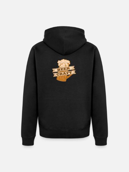 Beer Craft - Handmade Beer - Unisex Premium Organic Zip Hoodie - black