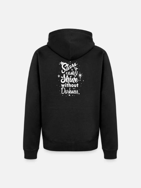Les étoiles dans l'obscurité - Veste à capuche bio Premium Unisexe - noir