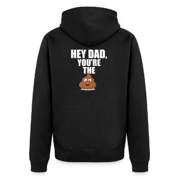 Papa cadeau fête des pères - Veste à capuche bio Premium Unisexe - noir - Dos - Nico (187cm)