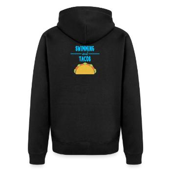Cadeau de t-shirt de tacos de flotteur drôle de chlore - Veste à capuche bio Premium Unisexe - noir - Dos - Nico (187cm)
