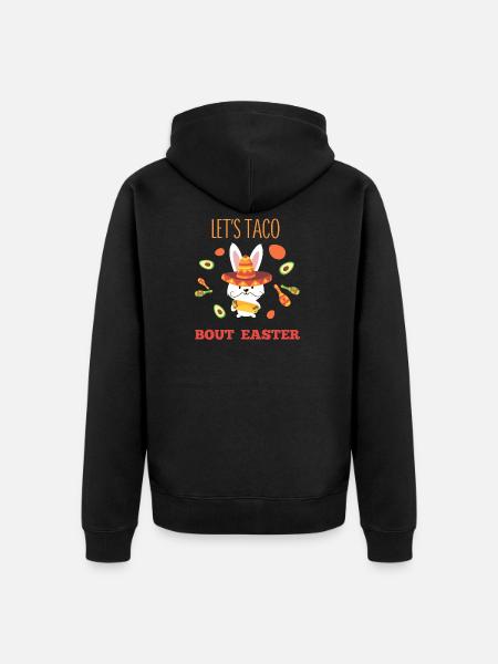 Let's taco about easter - Unisex Premium Bio Zip Hoodie - Schwarz