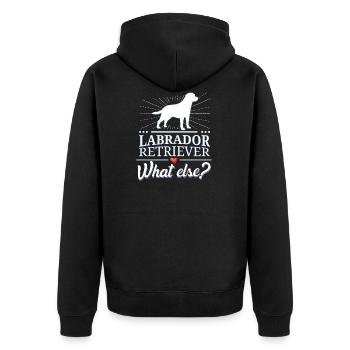 Labrador Retriever quoi d'autre? - Veste à capuche bio Premium Unisexe - noir - Dos - Nico (187cm)