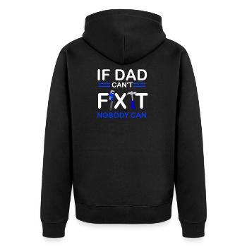 Father's Day gift father paternity - Unisex Premium Organic Zip Hoodie - black - Back - Nico (187cm)