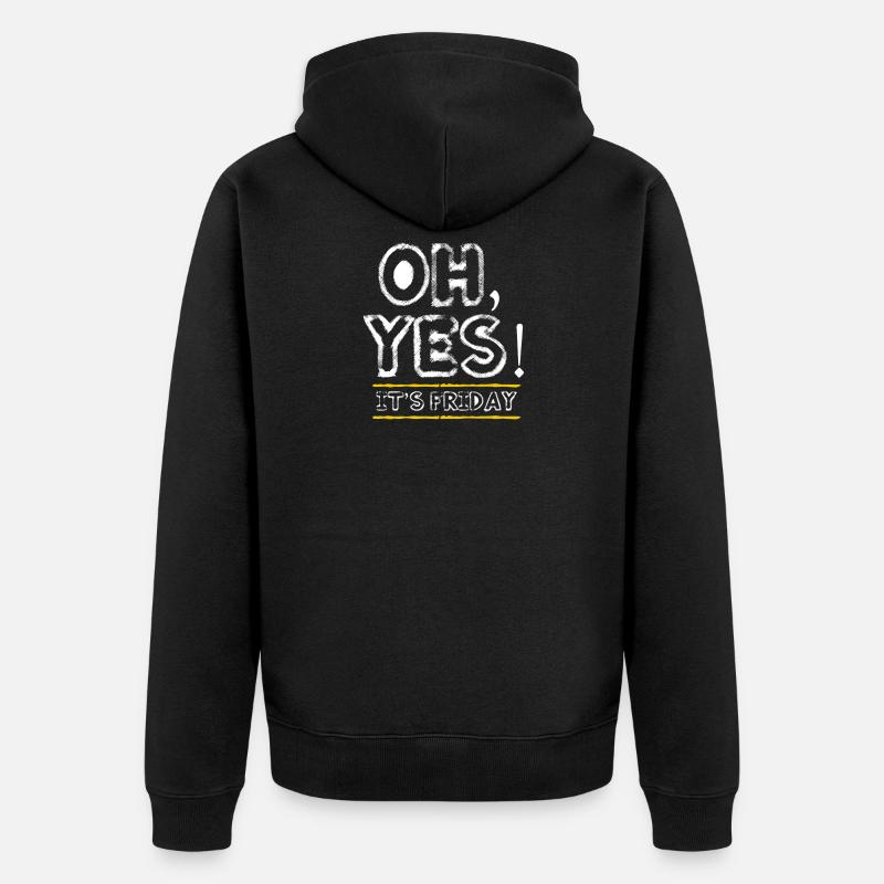 Friday - weekend - closing time - Unisex Premium Organic Zip Hoodie - black