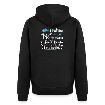 Funny Me in Naps Quotes T-shirt - Veste à capuche bio Premium Unisexe - noir - Dos - Nico (187cm)