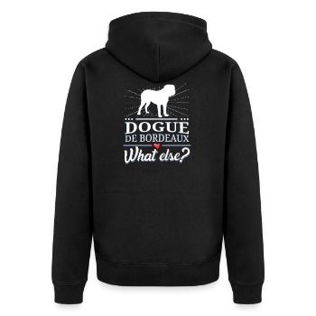 Dogue de Bordeaux quoi d'autre? Dogue de Bordeaux - Veste à capuche bio Premium Unisexe - noir - Dos - Nico (187cm)