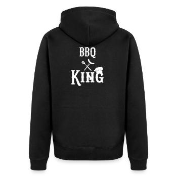 Barbecue - Grillmeister - Barbecue - Grillkönig - Veste à capuche bio Premium Unisexe - noir - Dos - Nico (187cm)