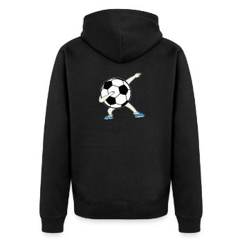 Dabbing Dab Fußball Ball Spieler Spiel Sport Elf - Unisex Premium Bio Zip Hoodie - Schwarz - Hinten - Nico (187cm)