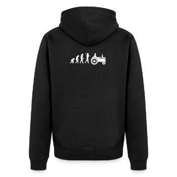 Evolution de l'homme Farmer T-Shirt Funny Gift Farmers - Veste à capuche bio Premium Unisexe - noir - Dos - Nico (187cm)