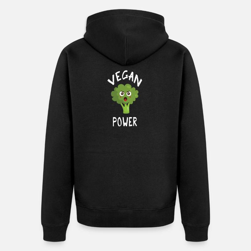 Chemise de puissance végétalienne - Veste à capuche bio Premium Unisexe - noir