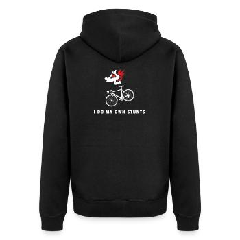 Road bike gift racing cyclist shirt cycling race - Unisex Premium Organic Zip Hoodie - black - Back - Nico (187cm)