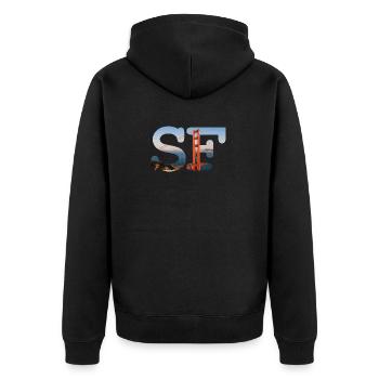 San Francisco - Veste à capuche bio Premium Unisexe - noir - Dos - Nico (187cm)