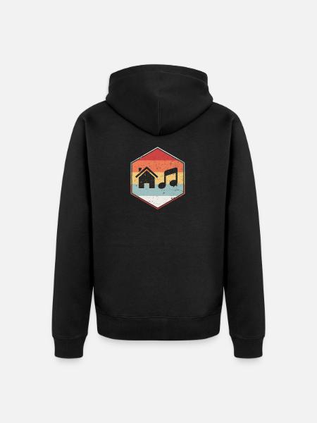 House Music - Unisex Premium Organic Zip Hoodie - black