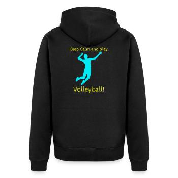 Volley-ball - Veste à capuche bio Premium Unisexe - noir - Dos - Nico (187cm)
