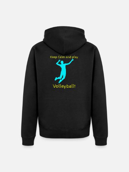 volleyball - Unisex Premium Organic Zip Hoodie - black