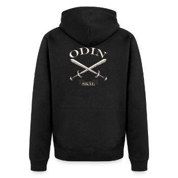 Wikinger skal Odin T-shirt - Unisex Premium Bio Zip Hoodie - Schwarz - Hinten - Nico (187cm)