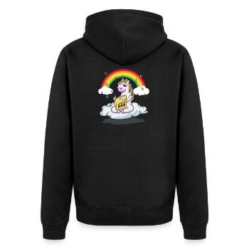Apprenant Dabbing Licorne Dab Danse Licorne Dab - Veste à capuche bio Premium Unisexe - noir - Dos - Nico (187cm)