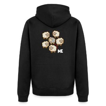 Mouton noir - moi - différent - inhabituel - Veste à capuche bio Premium Unisexe - noir - Dos - Nico (187cm)