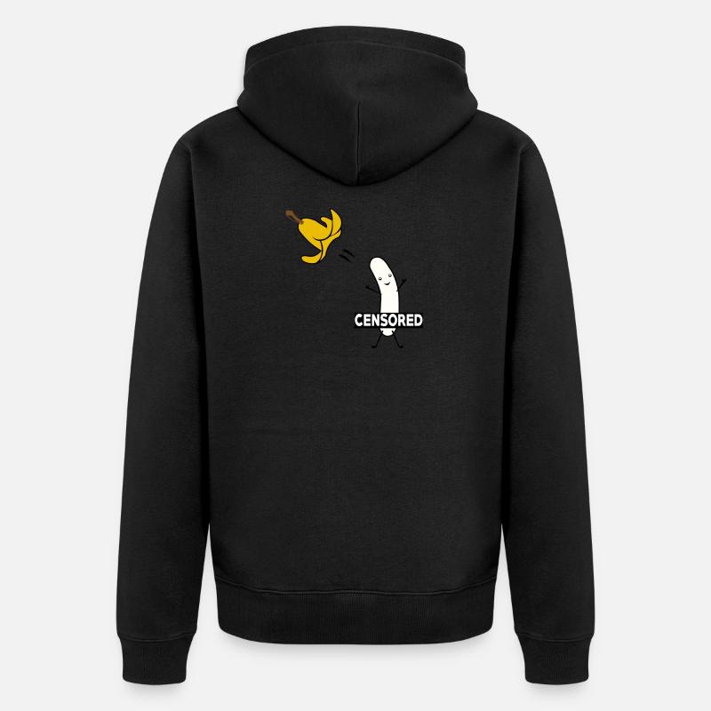 STRIPTEASE BANANA DRÔLE COMIQUE - Veste à capuche bio Premium Unisexe - noir