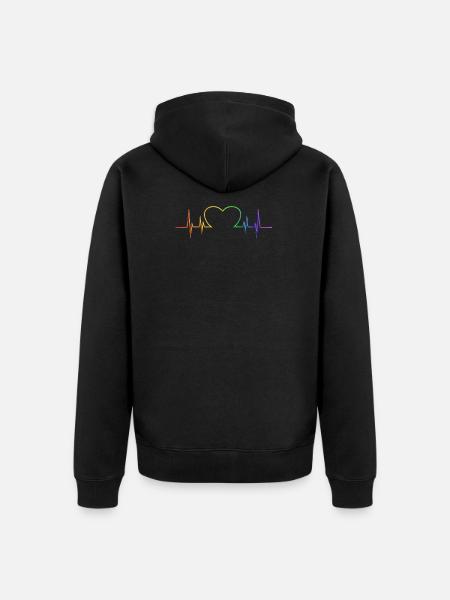 LGBT Gay Gay Lesbian Lesbian Fun Support Pride - Uniseks Premium bio ziphoodie - zwart