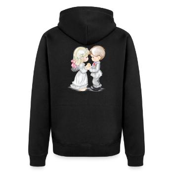 mariage - Veste à capuche bio Premium Unisexe - noir - Dos - Nico (187cm)
