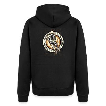 Classic Basketball Championship - Unisex Premium Bio Zip Hoodie - Schwarz - Hinten - Nico (187cm)