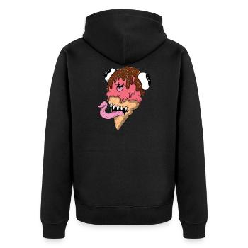 Échantillon de glace - Veste à capuche bio Premium Unisexe - noir - Dos - Nico (187cm)