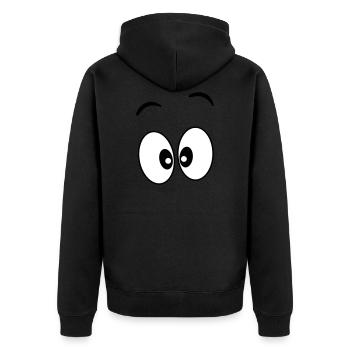 Eyes _ Gift idea - Unisex Premium Organic Zip Hoodie - black - Back - Nico (187cm)
