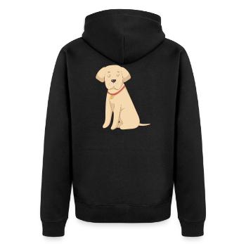Labrador Jaune - Veste à capuche bio Premium Unisexe - noir - Dos - Nico (187cm)