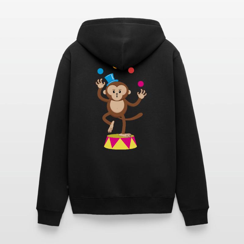 Circus monkey juggler monkey monkey monkey circus Unisex Premium Organic Zip Hoodie